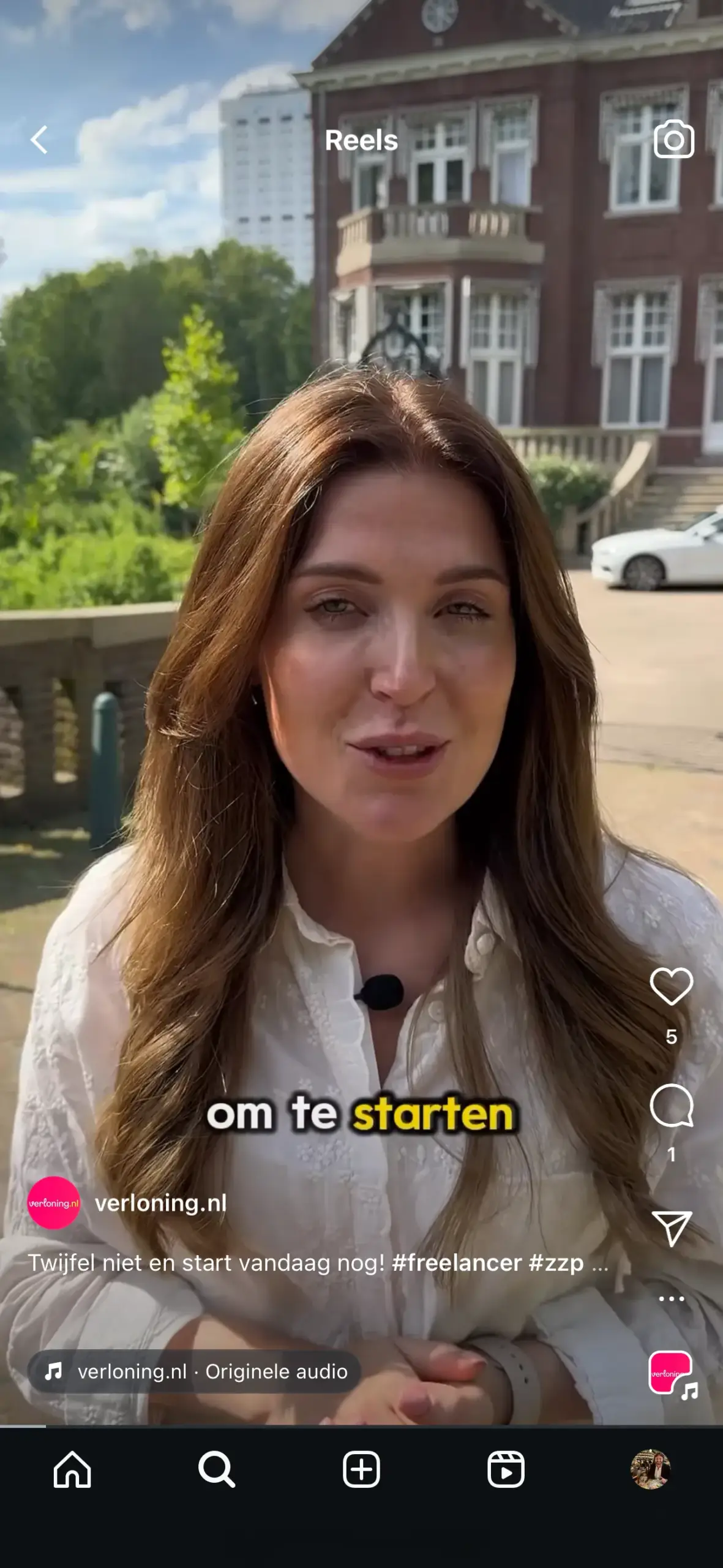 Instagram Reel voor Verloning.nl gemaakt door ons marketingteam