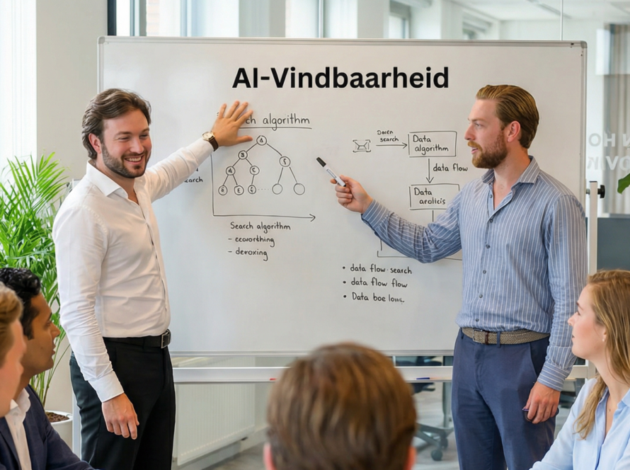 Michel en Kars presenteren AI-vindbaarheid aan klanten